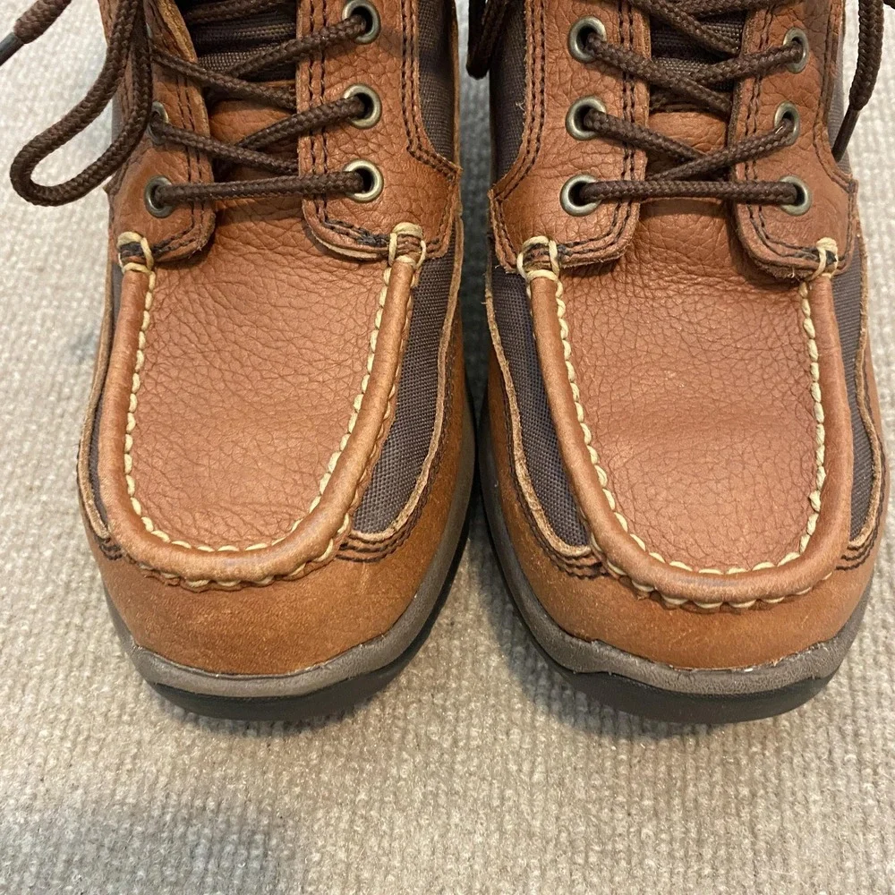 Schnee's Bozeman 34 Snow Boots Mens Size 8 Brown Leather Waterproof Ankle Winter